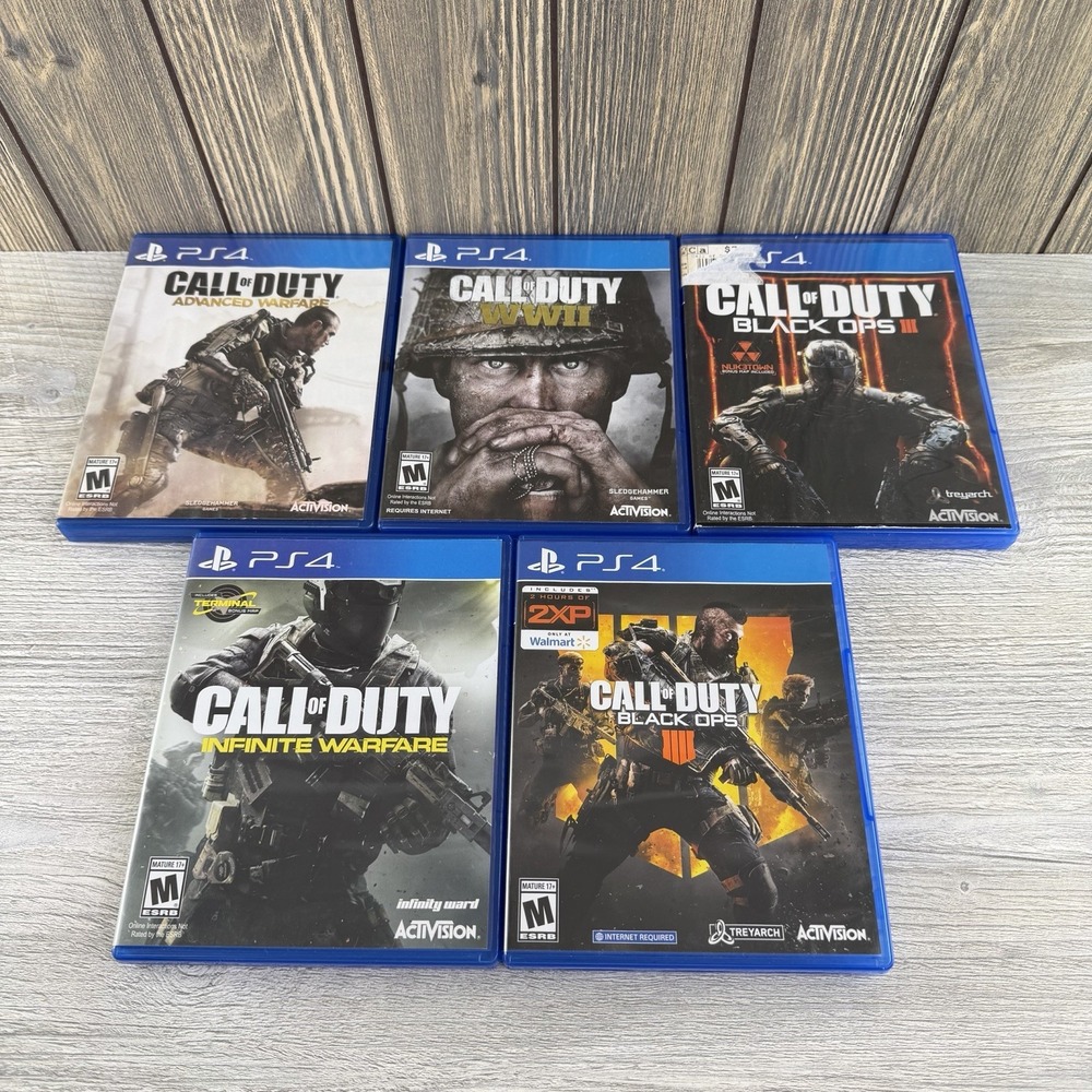 Sony PS4 Call Of Duty Video Game Lot Of With Manuals (All Tested & Working)